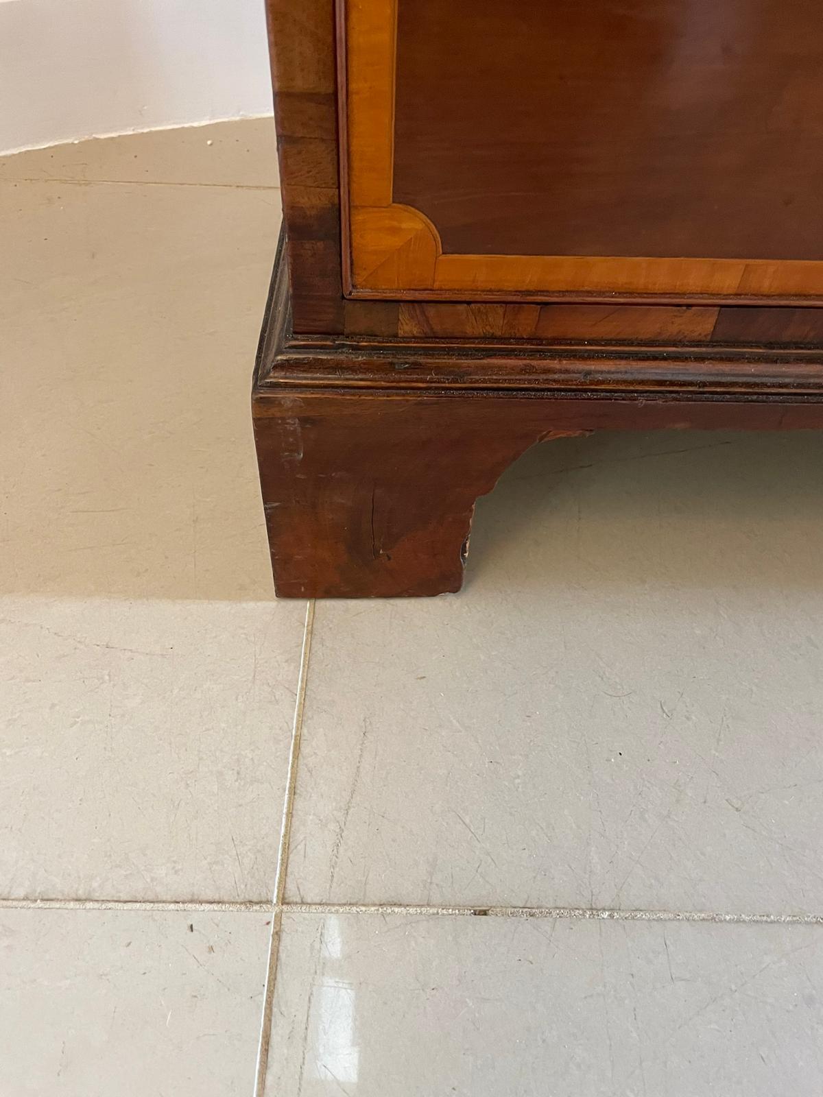 Inlay Outstanding Quality Antique George III Mahogany Inlaid Bureau Bookcase For Sale