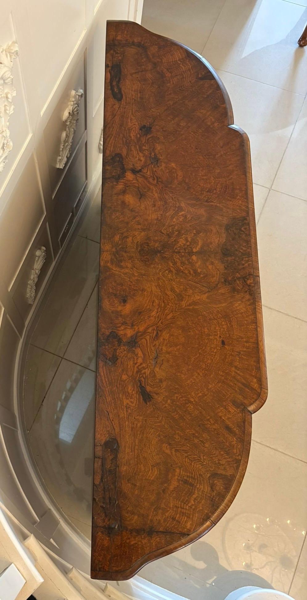 Outstanding Quality Antique Inlaid Burr Walnut Porcelain Mounted Credenza For Sale 7