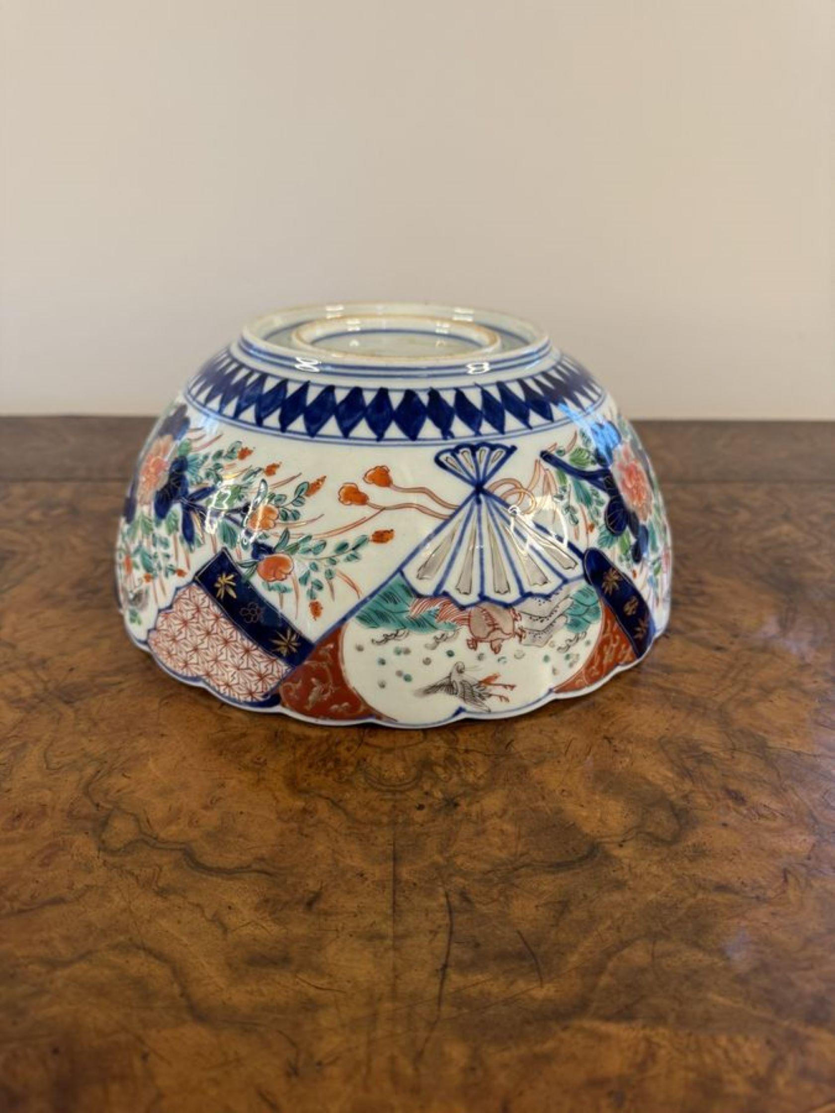 Außergewöhnliche hochwertige antike japanische Imari-Schale aus Japan im Zustand „Gut“ in Ipswich, GB