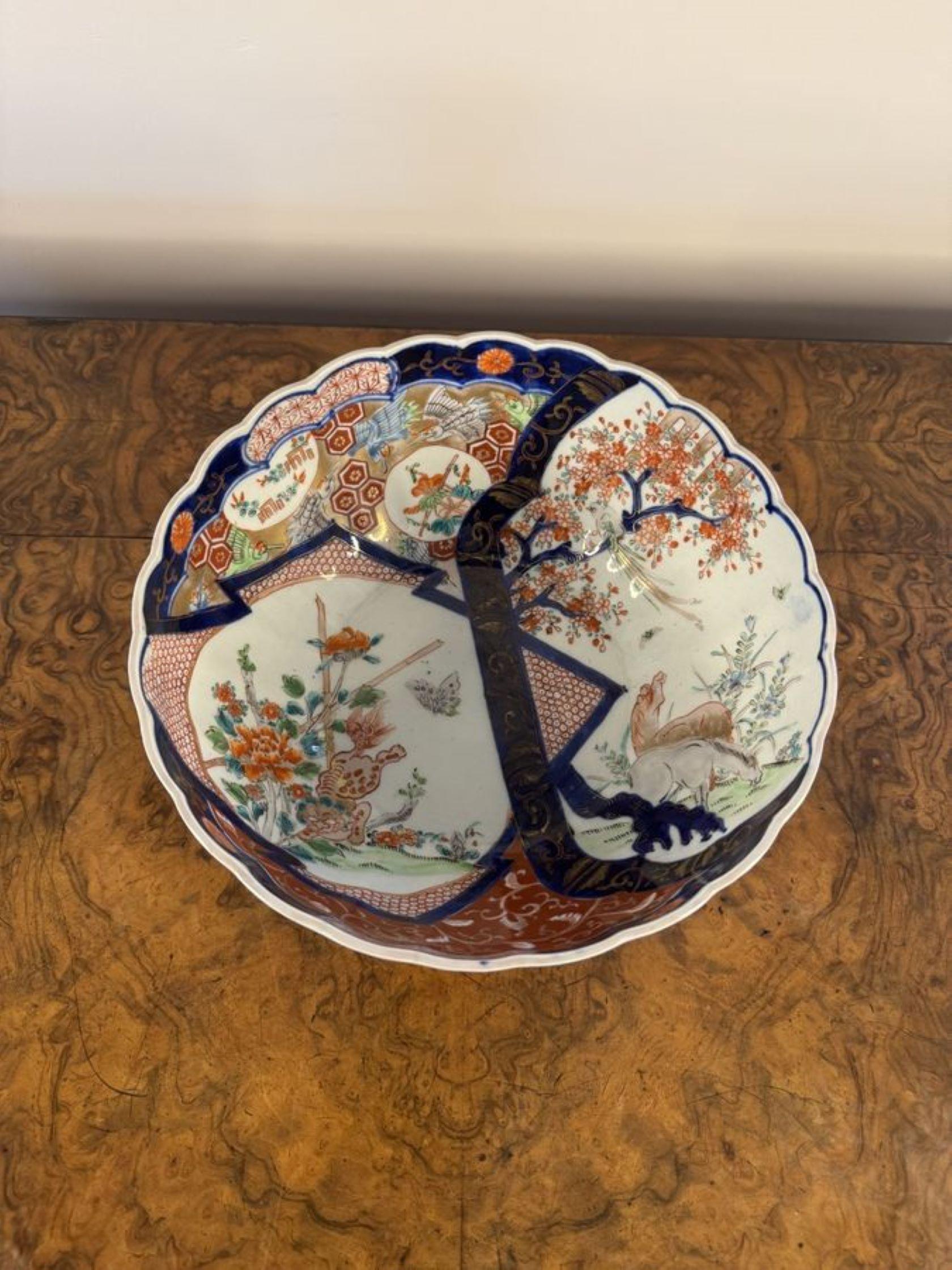 Außergewöhnliche hochwertige antike japanische Imari-Schale aus Japan 1