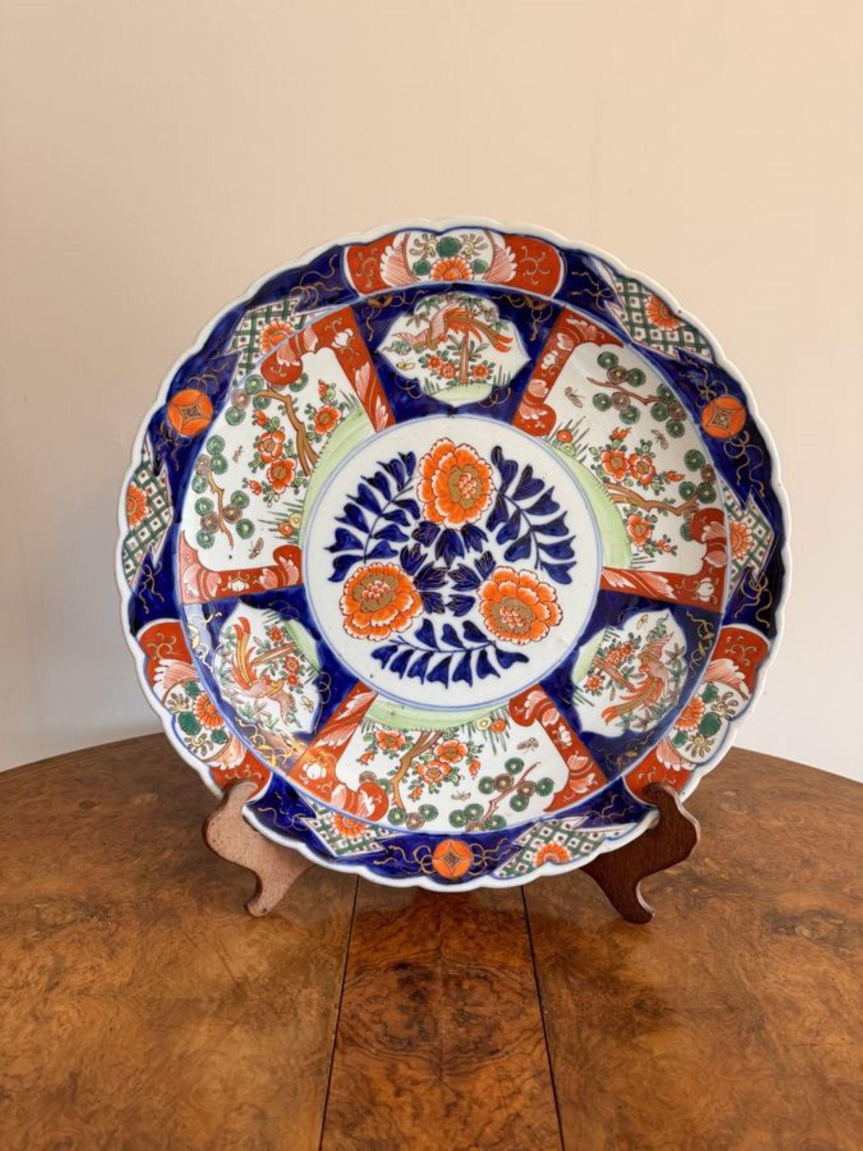 Outstanding quality antique Japanese imari charger  In Good Condition For Sale In Ipswich, GB