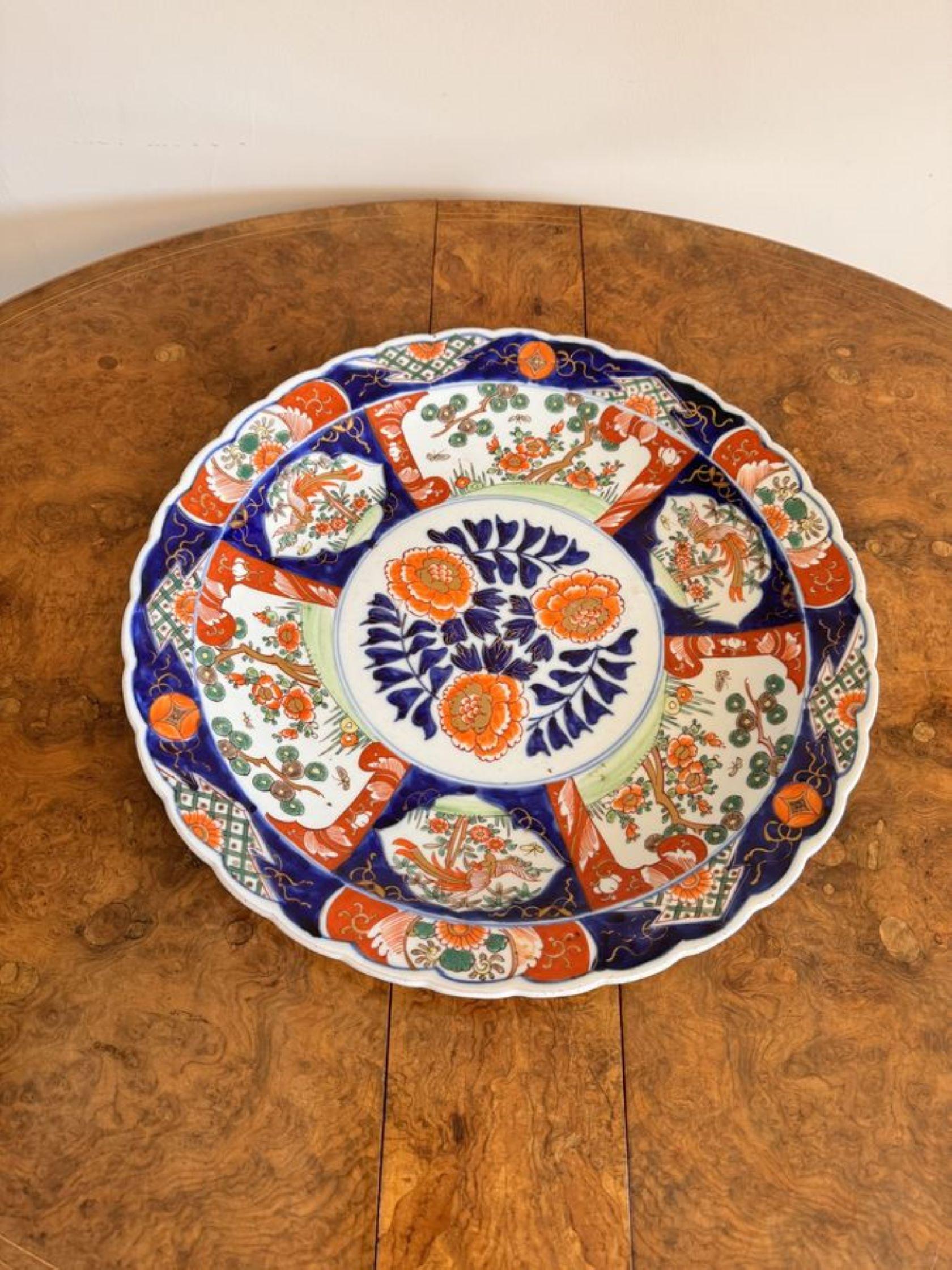 Ceramic Outstanding quality antique Japanese imari charger  For Sale
