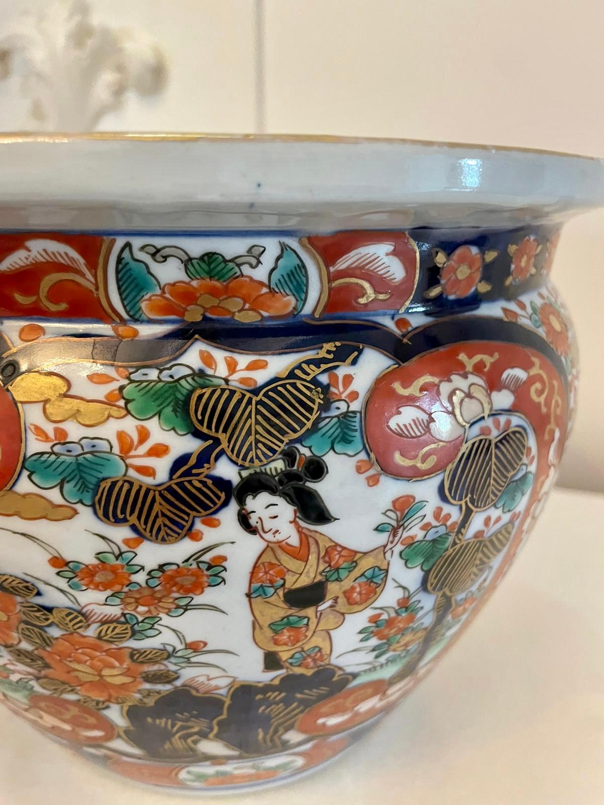 Ceramic Outstanding Quality Antique Japanese Imari Jardiniere