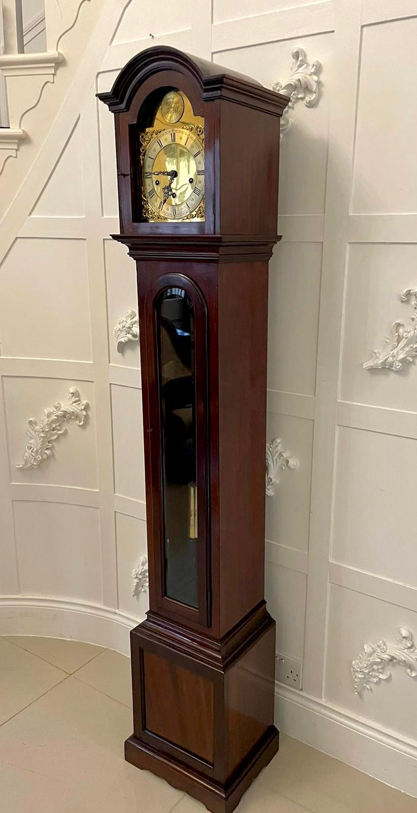 George III Outstanding Quality Antique Mahogany 8 Day Chiming Grandmother Clock 