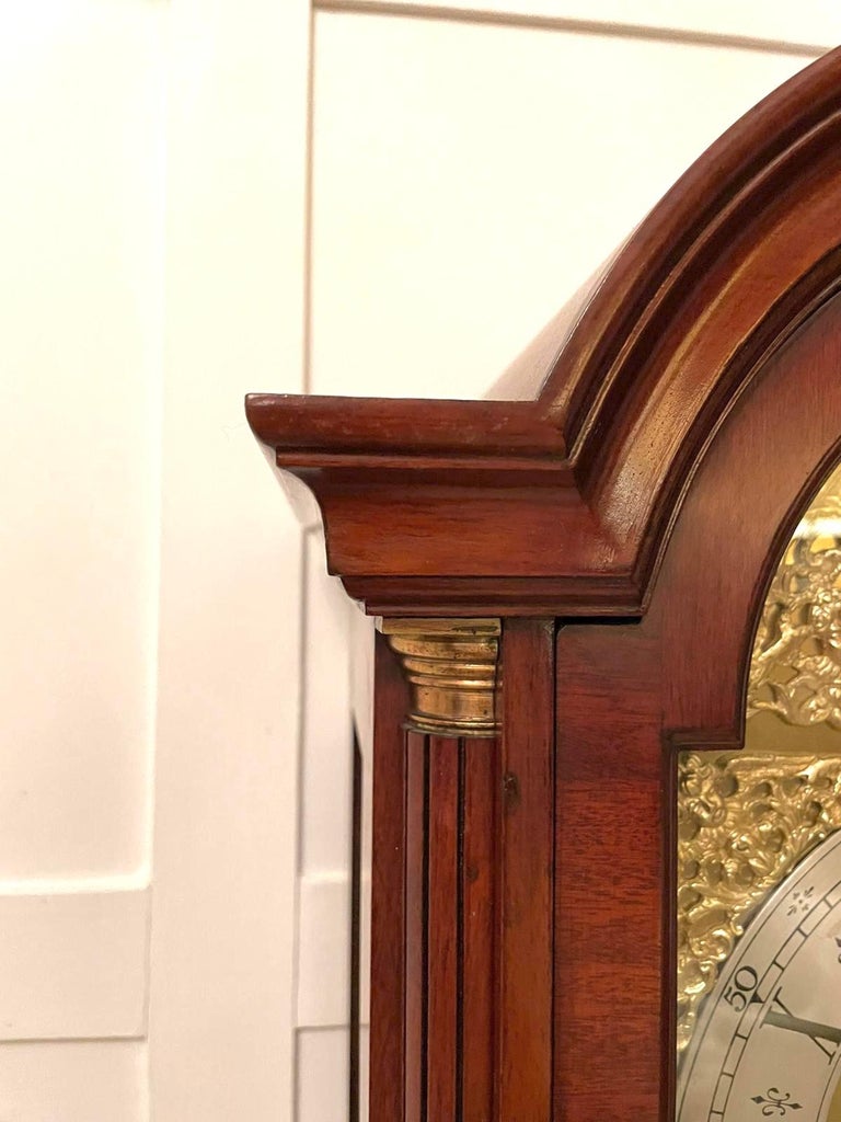 Outstanding Quality Antique Mahogany Eight Day Triple Chiming