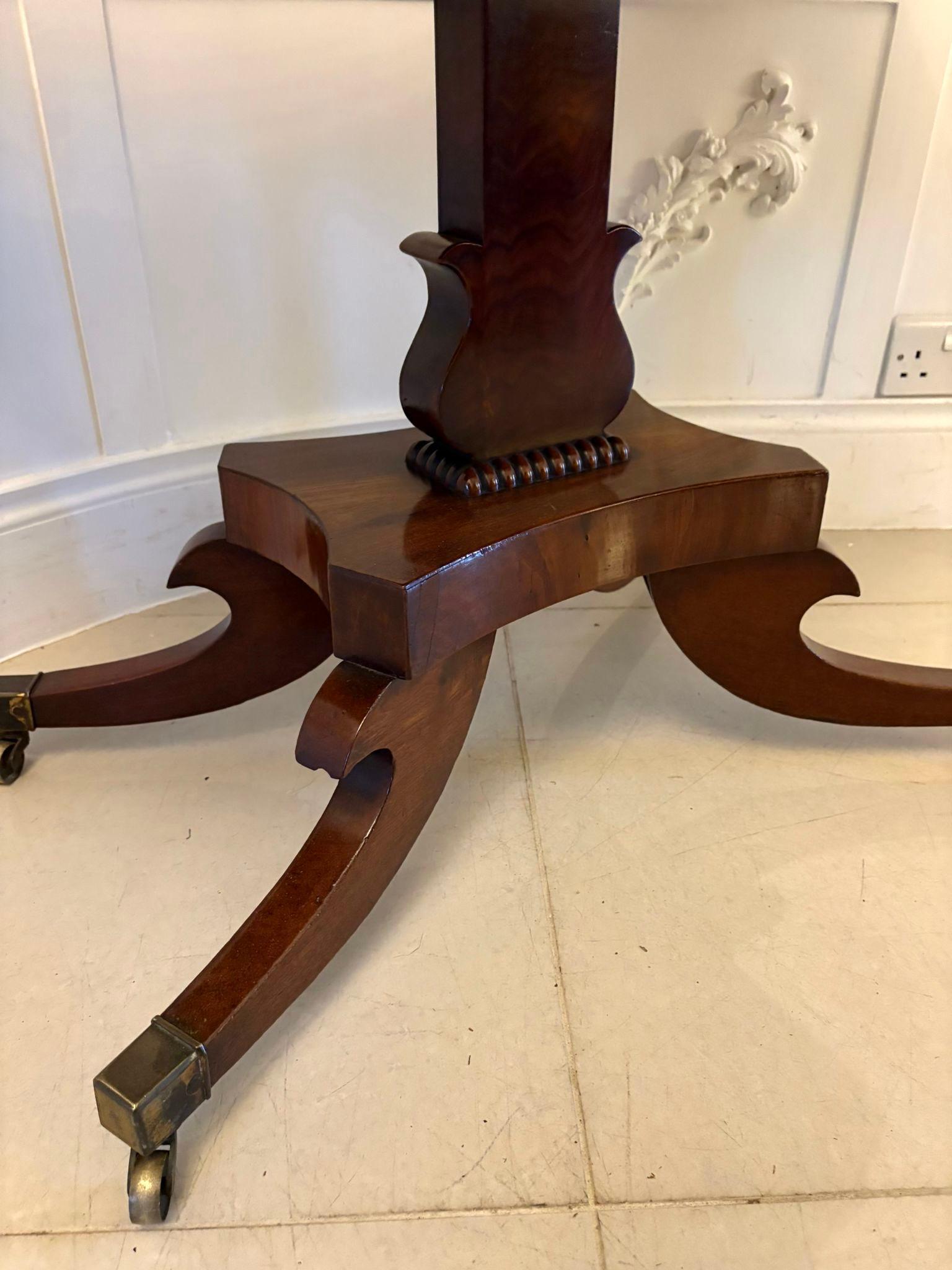 19th Century Outstanding Quality Antique Regency Figured Mahogany Tea/Console Table For Sale