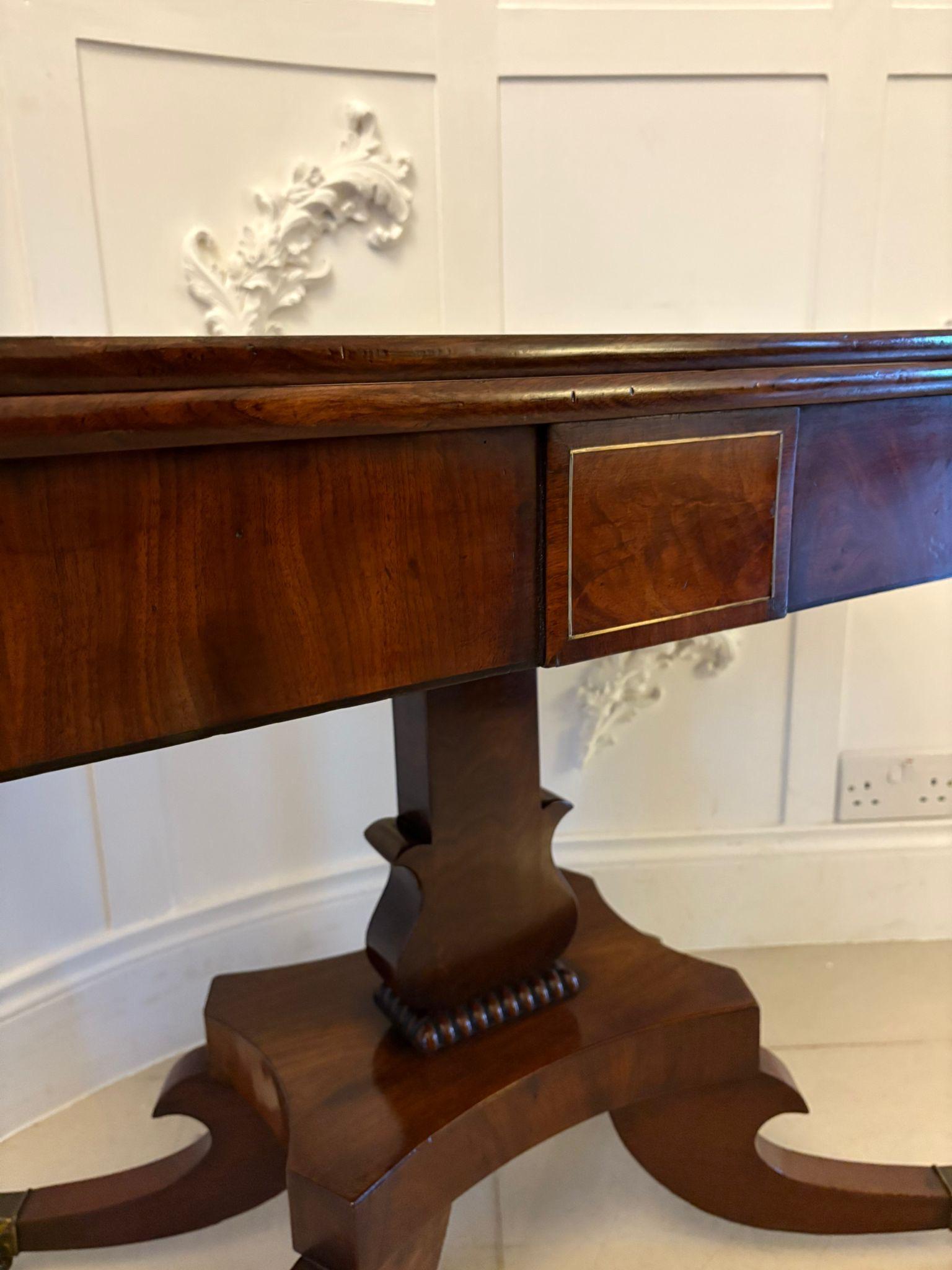 Other Outstanding Quality Antique Regency Figured Mahogany Tea/Console Table For Sale