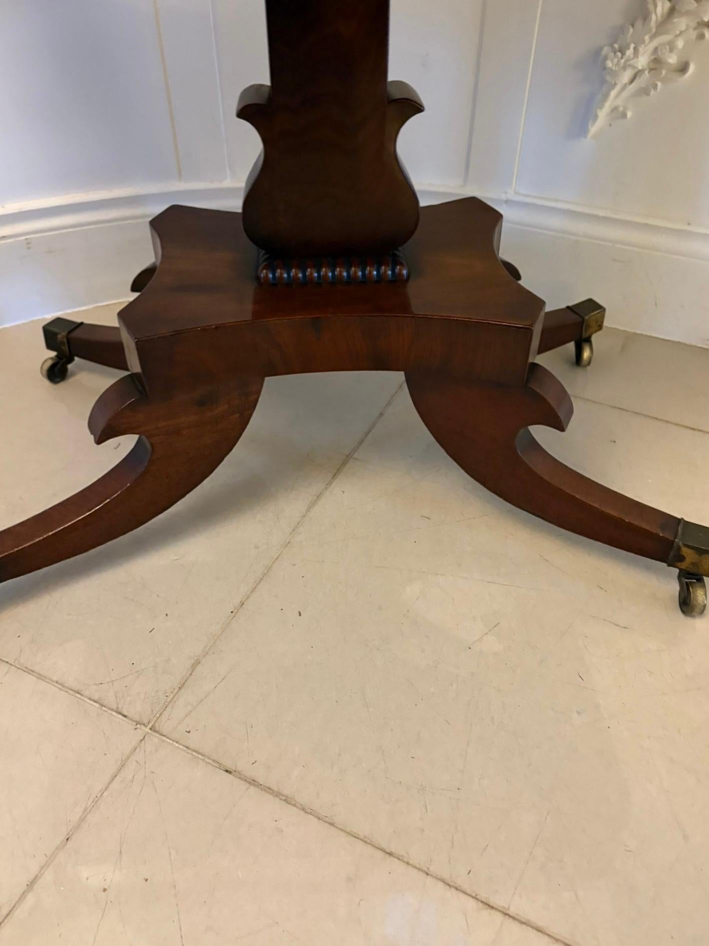 Outstanding Quality Antique Regency Figured Mahogany Tea/Console Table For Sale 2