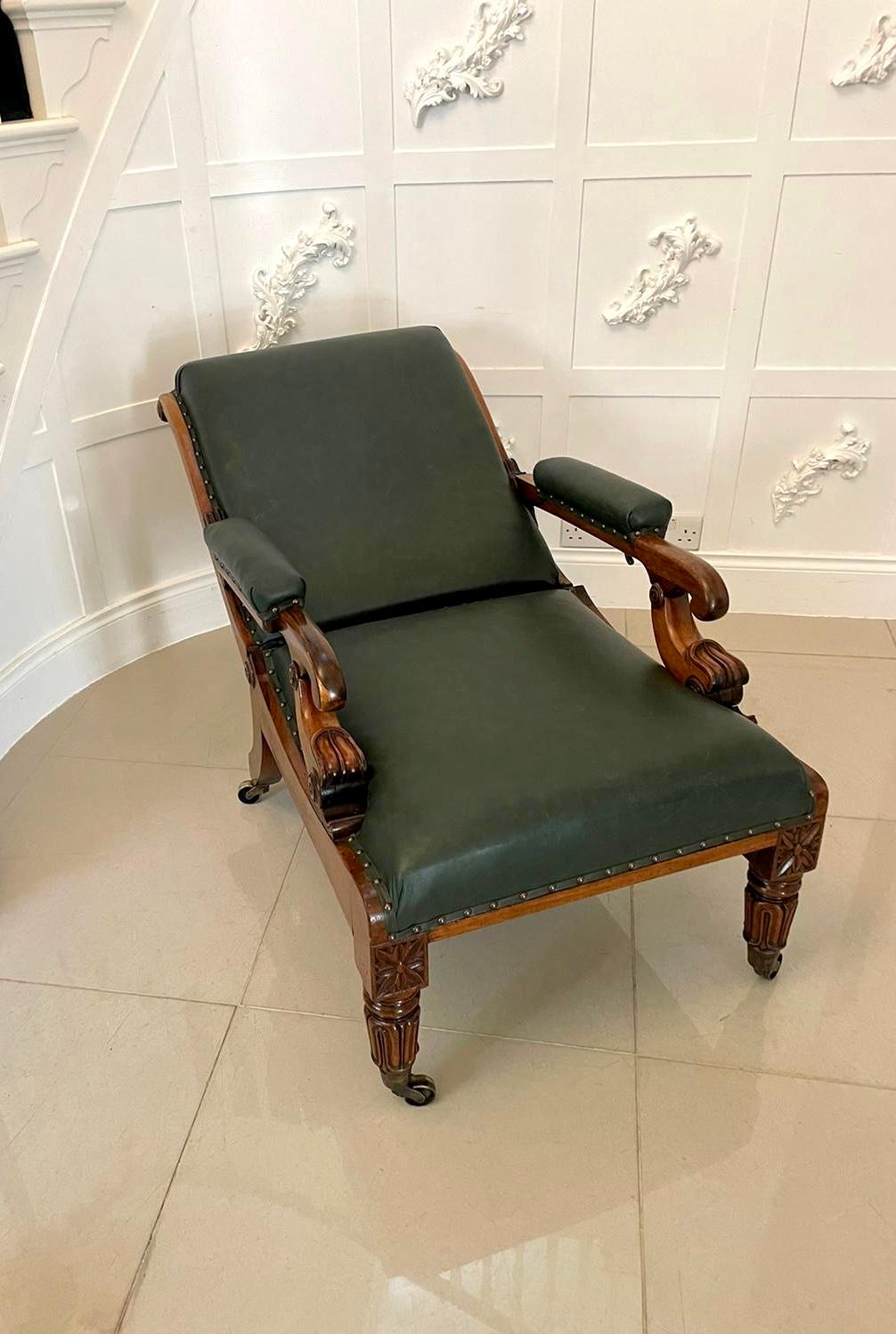 19th Century Outstanding Quality Antique Regency Quality Rosewood Reclining Armchair For Sale
