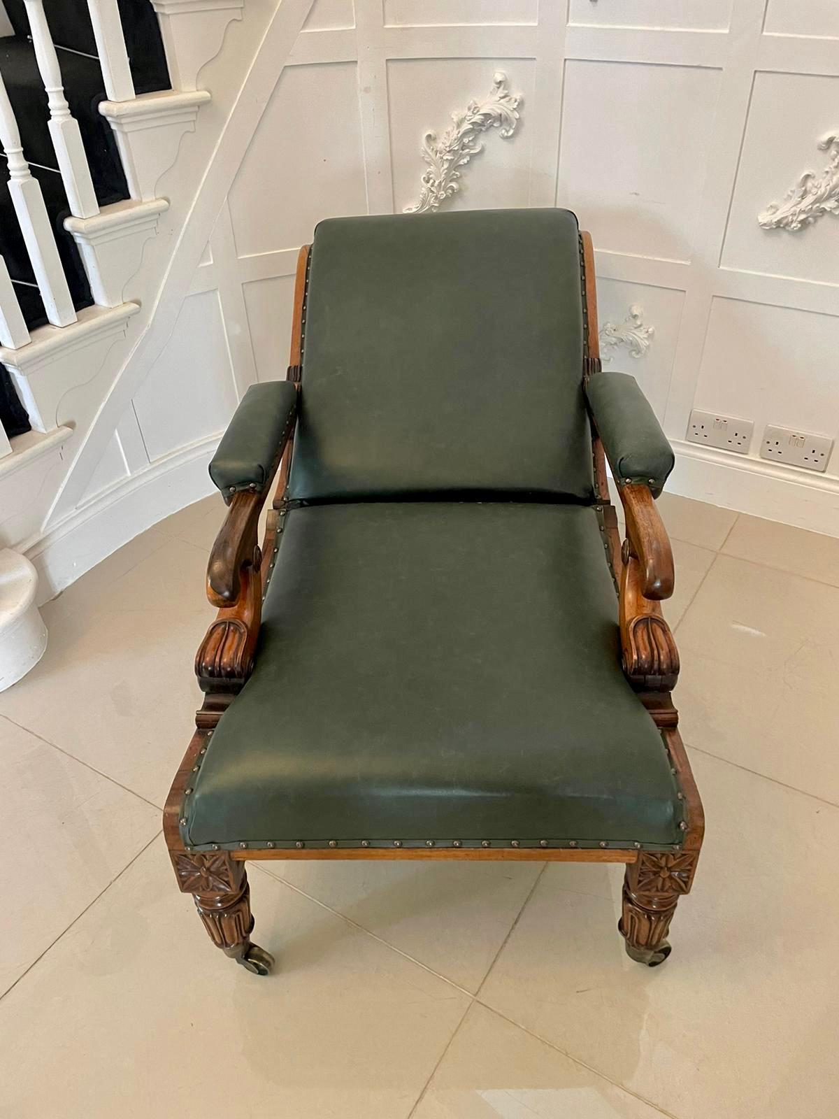 Other Outstanding Quality Antique Regency Quality Rosewood Reclining Armchair For Sale