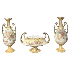 Outstanding quality Antique Royal Vienna centrepiece and side vases 