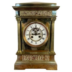 Outstanding quality antique Victorian brass French mantle clock
