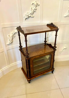 Outstanding Quality Antique Victorian Burr Walnut Canterbury Music Cabinet