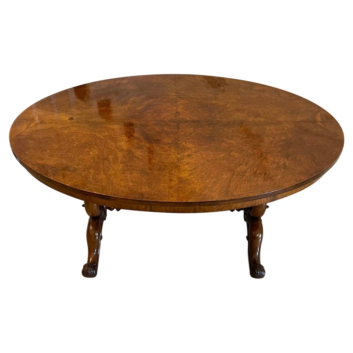 Outstanding Quality Antique Victorian Burr Walnut Centre / Dining Table