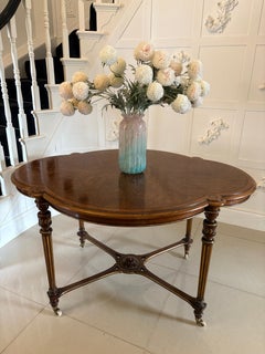 Outstanding Quality Antique Victorian Burr Walnut Inlaid Centre Table
