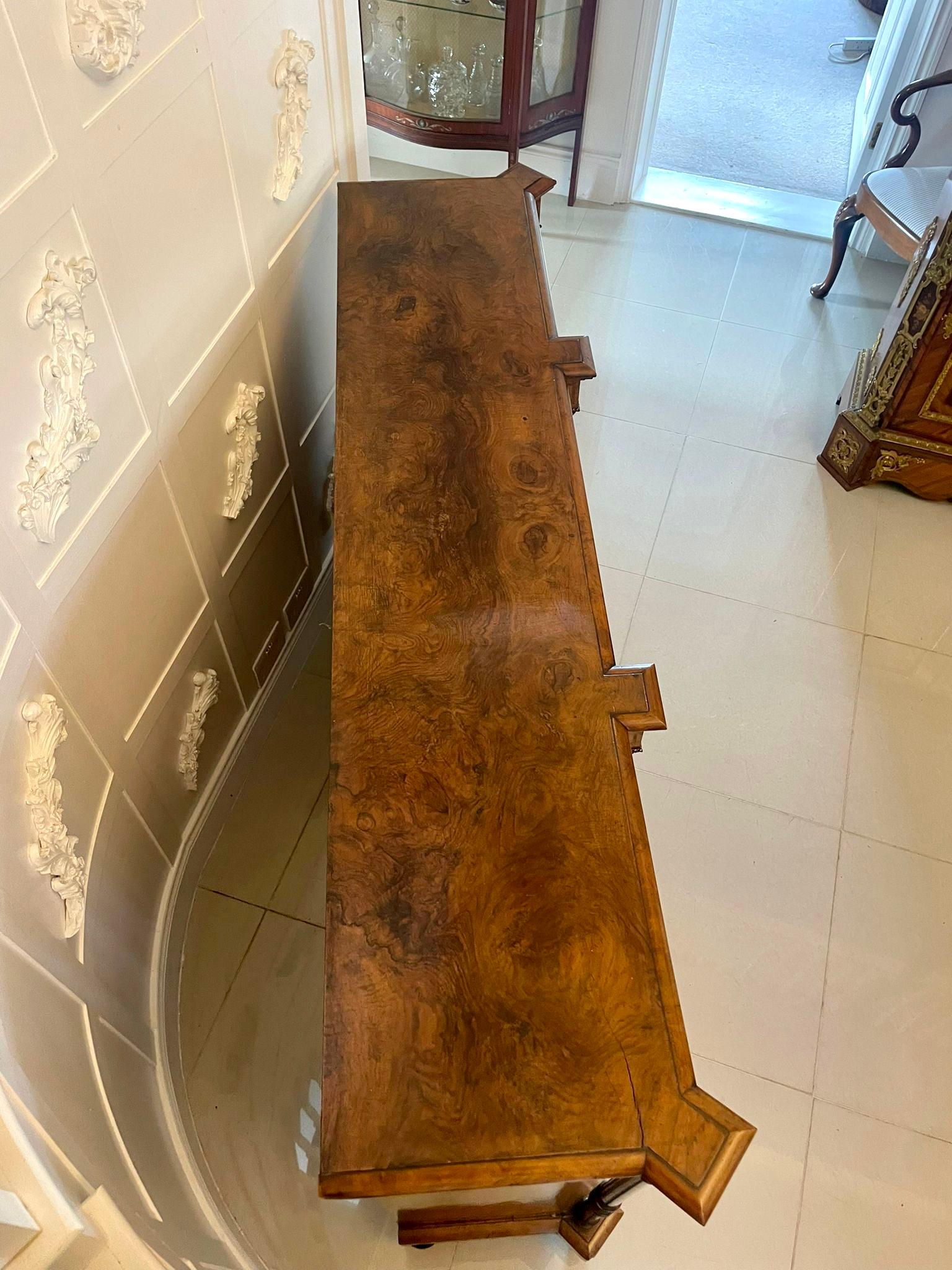 Outstanding Quality Antique Victorian Burr Walnut Inlaid Credenza/Sideboard For Sale 4