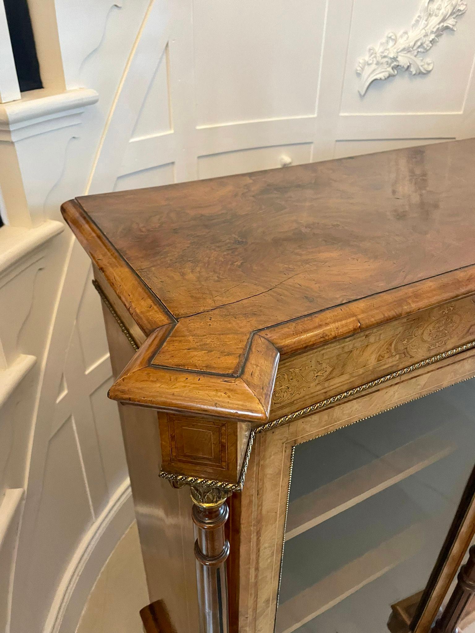 Outstanding Quality Antique Victorian Burr Walnut Inlaid Credenza/Sideboard For Sale 5