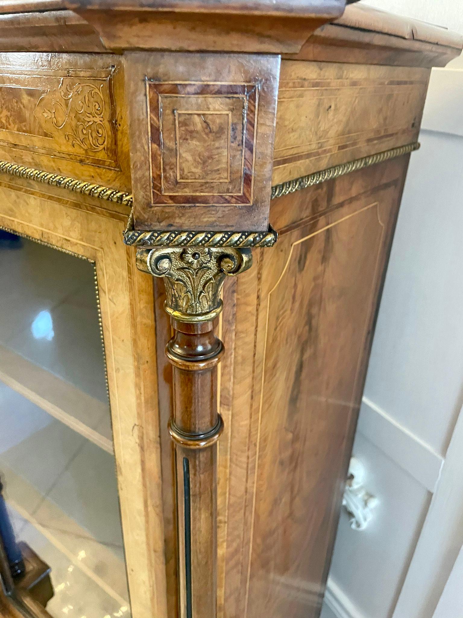 Outstanding Quality Antique Victorian Burr Walnut Inlaid Credenza/Sideboard For Sale 10