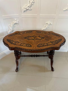 Outstanding Quality Antique Victorian Burr Walnut Marquetry Inlaid Centre Table