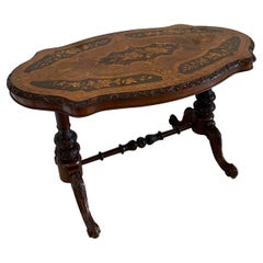 Outstanding Quality Antique Victorian Burr Walnut Marquetry Inlaid Centre Table