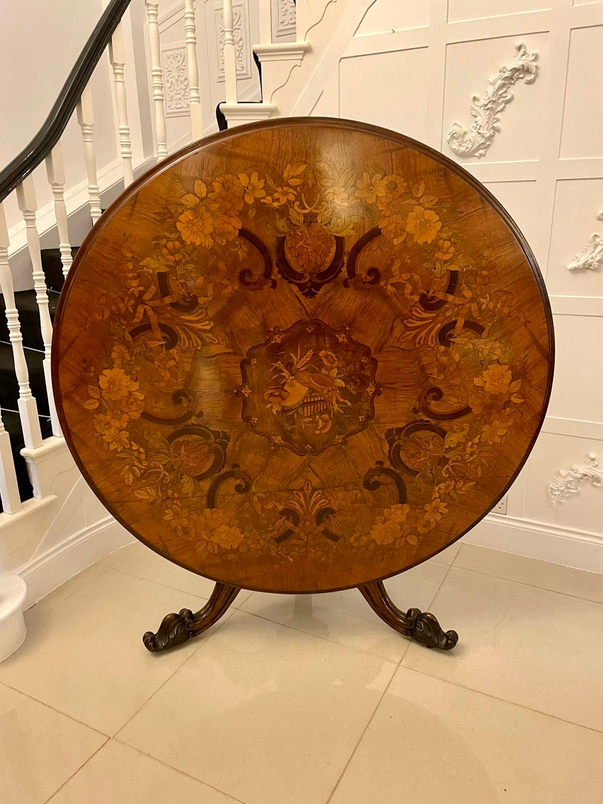 Outstanding Quality Antique Victorian Burr Walnut Marquetry Inlaid Dining Table For Sale 13