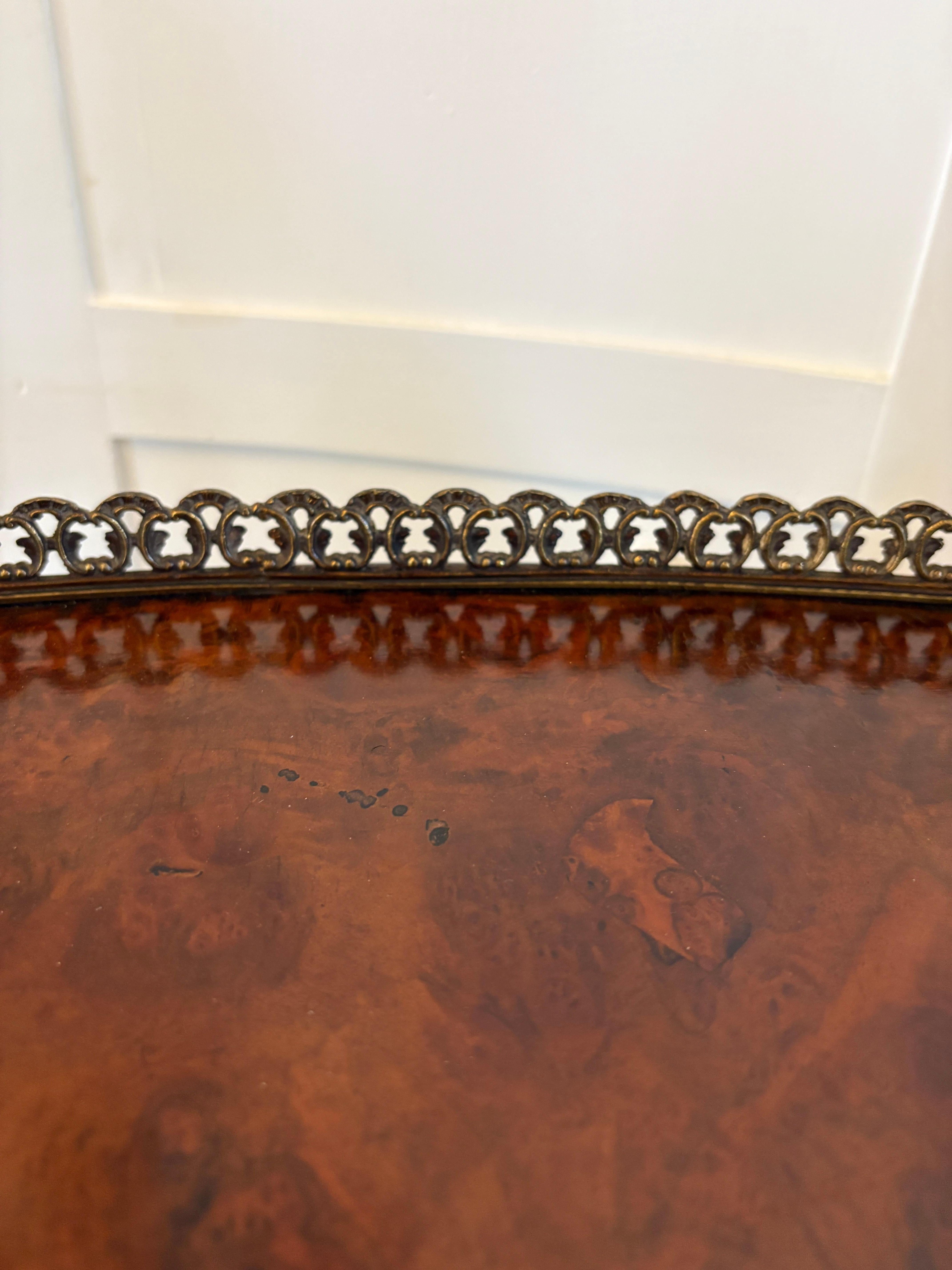 Outstanding Quality Antique Victorian Burr Walnut Serpentine Shaped Whatnot For Sale 6