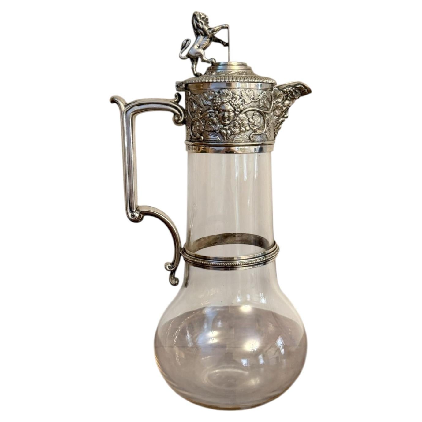 Outstanding quality antique Victorian claret jug by Elkington & Co