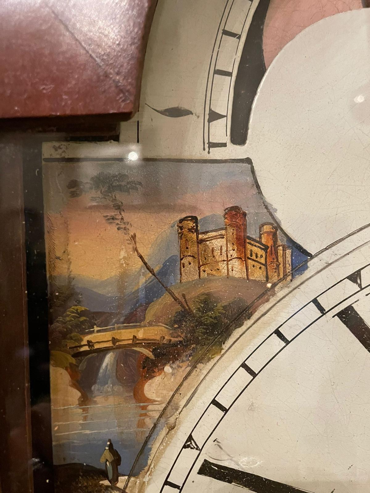Horloge de grand-père victorienne ancienne de qualité exceptionnelle en acajou figuré avec grand-père en vente 2