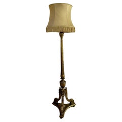 Outstanding quality antique Victorian French carved gilded standard lamp