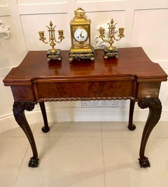 Antike viktorianische französische verschnörkelte Goldbronze-Uhr-Garnitur von A in hervorragender Qualität