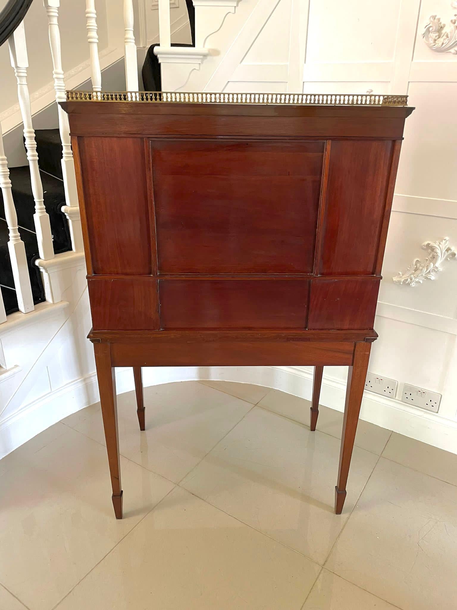 Other Outstanding Quality Antique Victorian Inlaid Mahogany Freestanding Desk For Sale