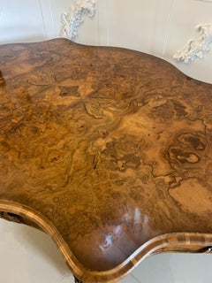 Outstanding Quality Antique Victorian Large Carved Burr Walnut Centre Table