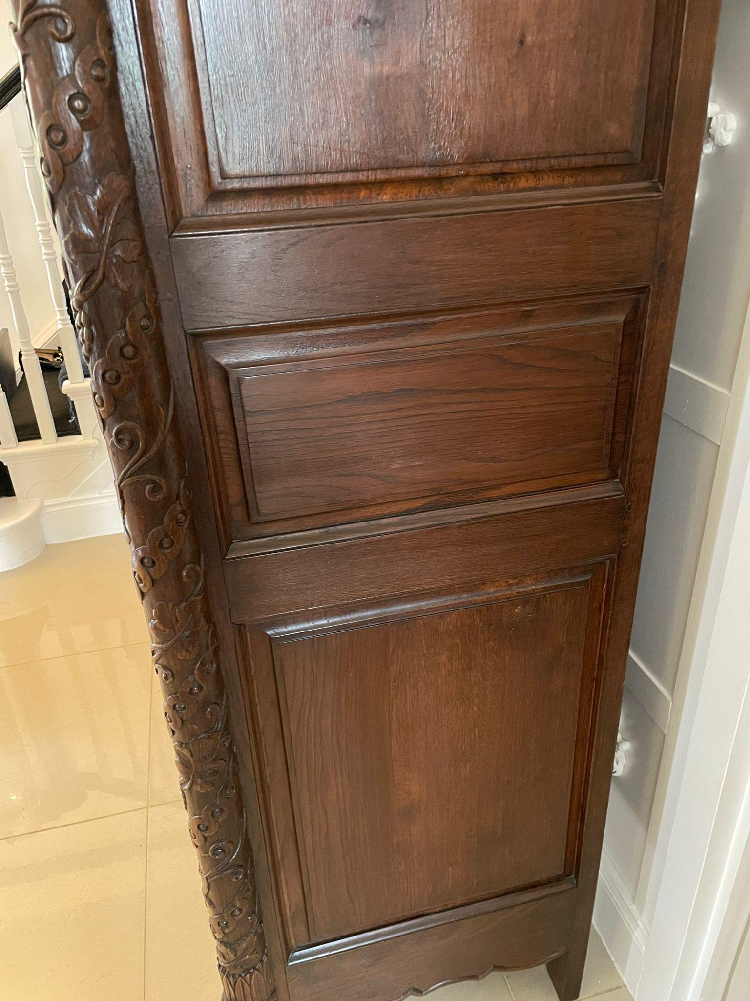 Outstanding Quality Antique Victorian Large Carved Oak Wardrobe 1