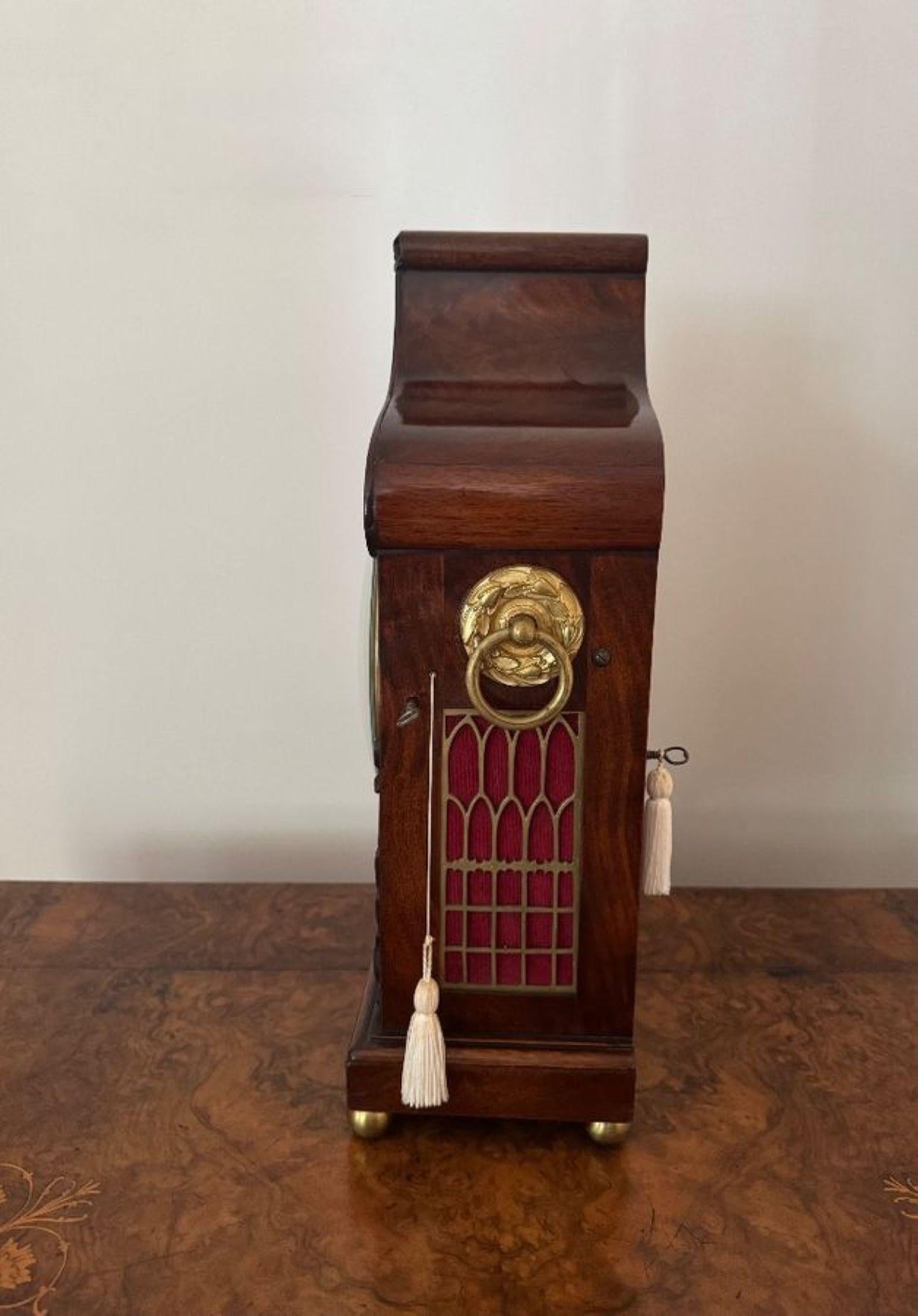 Outstanding quality antique Victorian mahogany bracket clock For Sale 3
