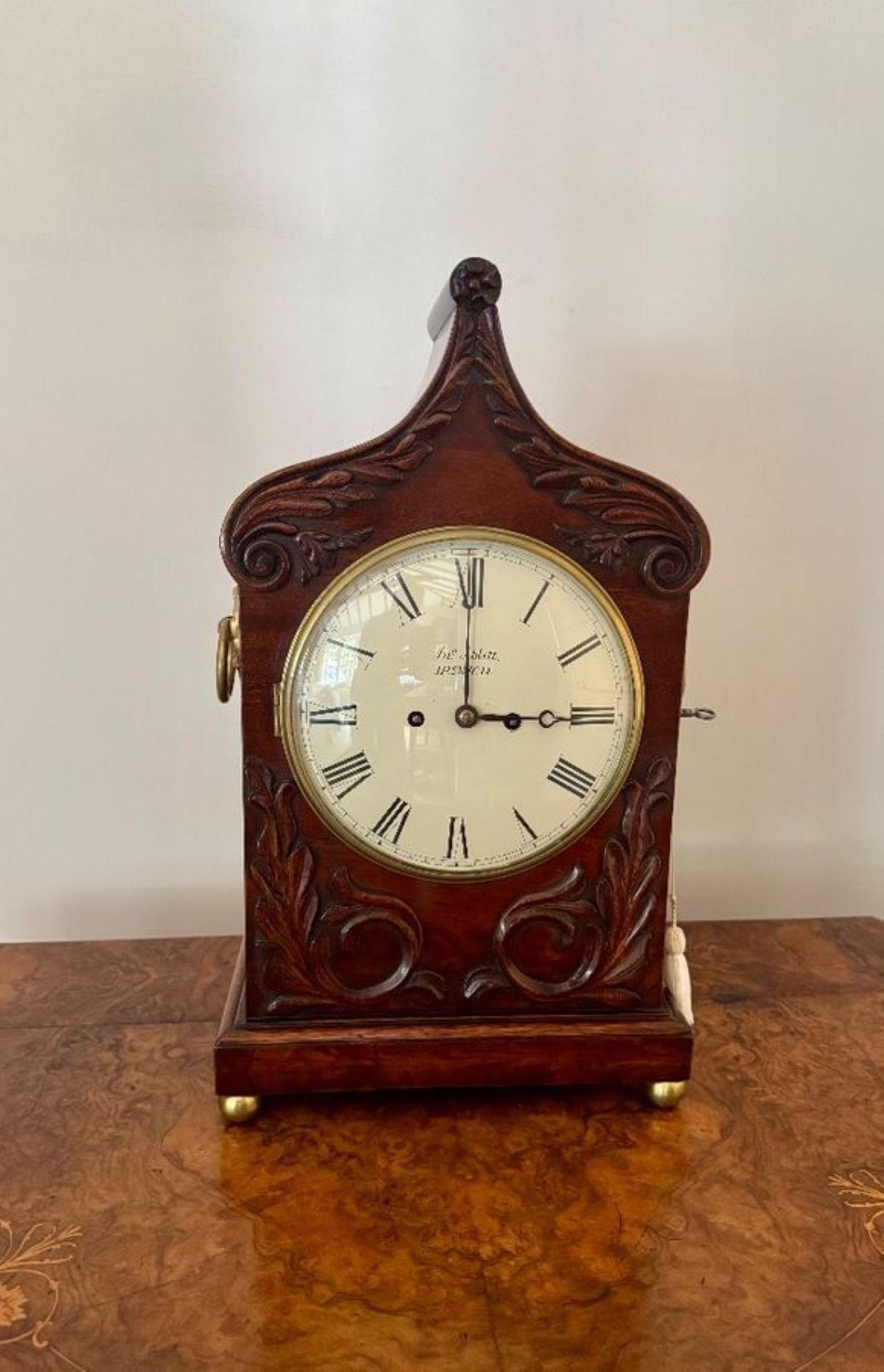 Outstanding quality antique Victorian mahogany bracket clock In Good Condition For Sale In Ipswich, GB