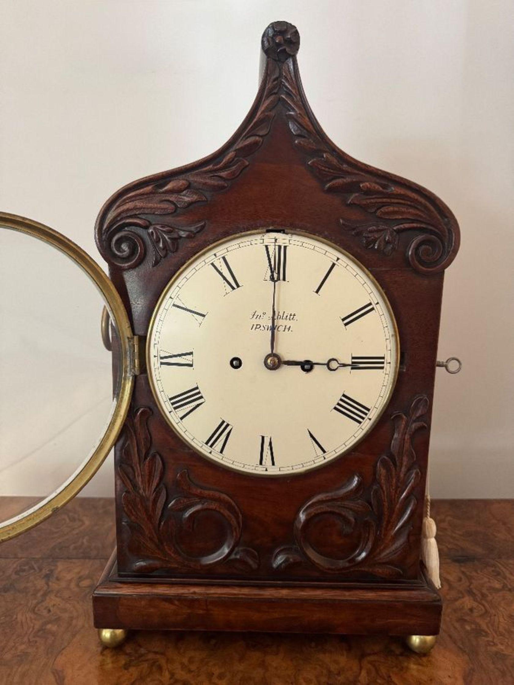 19th Century Outstanding quality antique Victorian mahogany bracket clock For Sale