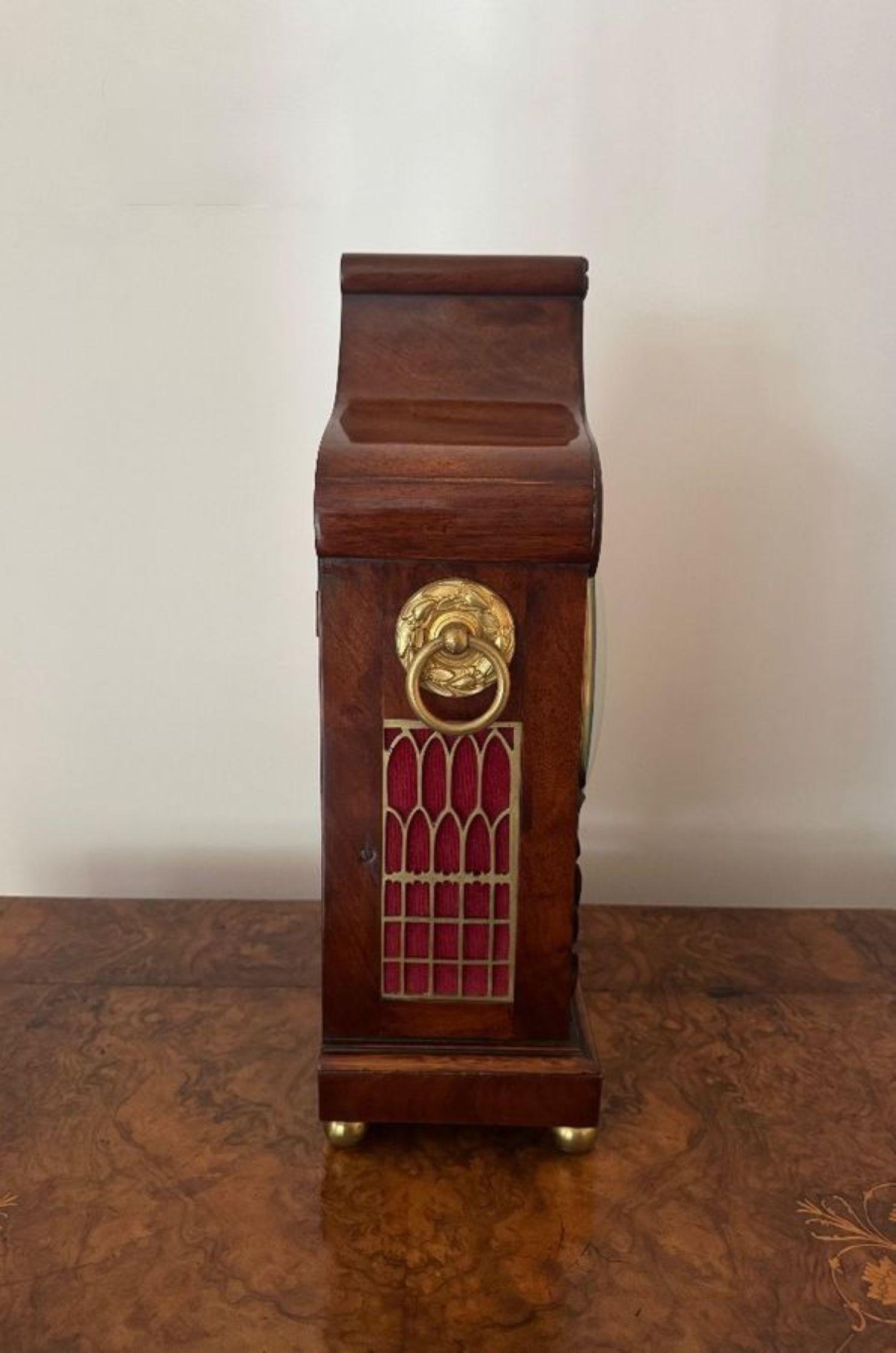 Brass Outstanding quality antique Victorian mahogany bracket clock For Sale