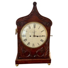 Outstanding quality antique Victorian mahogany bracket clock