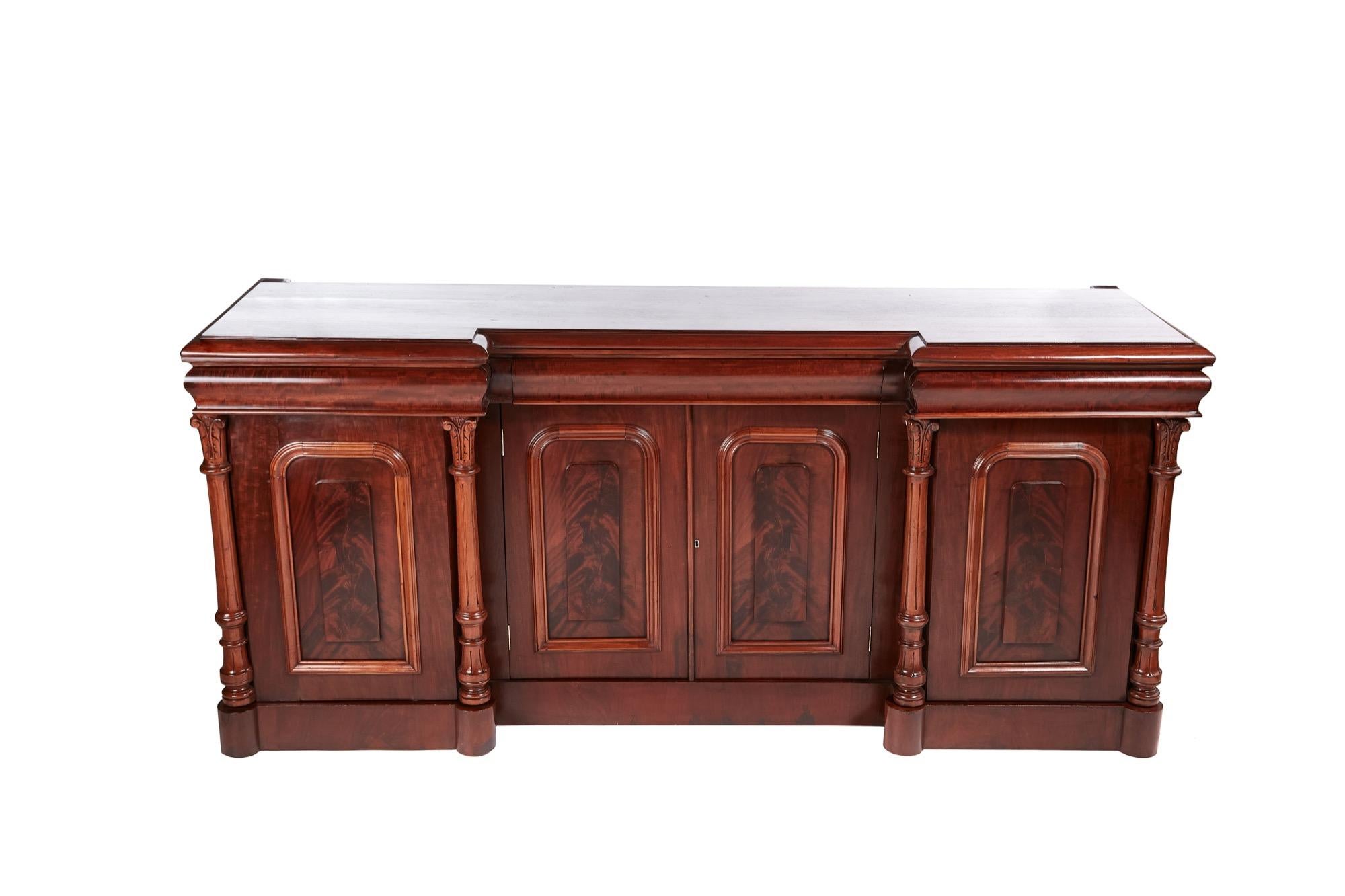 Early Victorian Outstanding Quality Antique Victorian Mahogany Mirrored Sideboard For Sale