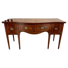 Outstanding Quality Antique Victorian Mahogany Serpentine Shaped Sideboard