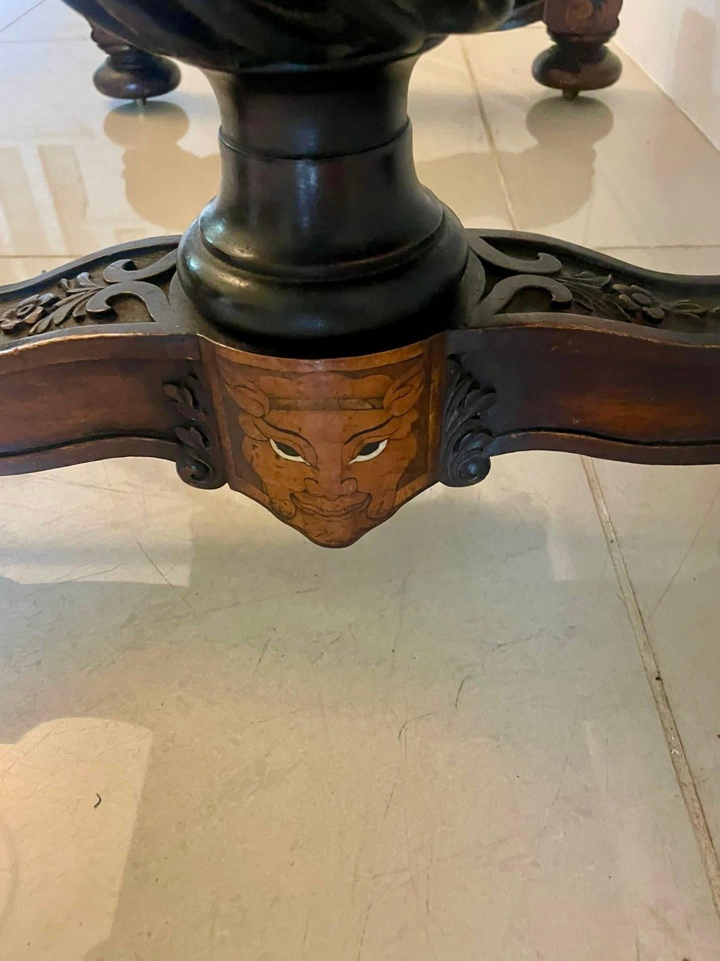 19th Century Outstanding Quality Antique Victorian Marquetry Inlaid Burr Walnut Games Table For Sale