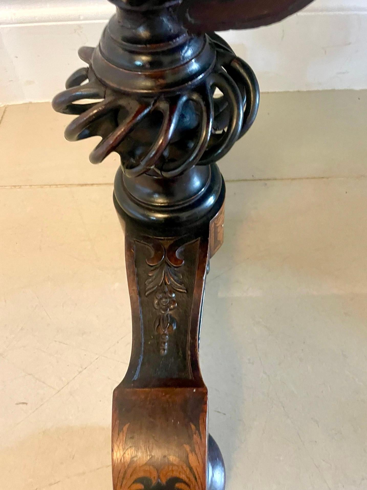 Outstanding Quality Antique Victorian Marquetry Inlaid Burr Walnut Games Table For Sale 4
