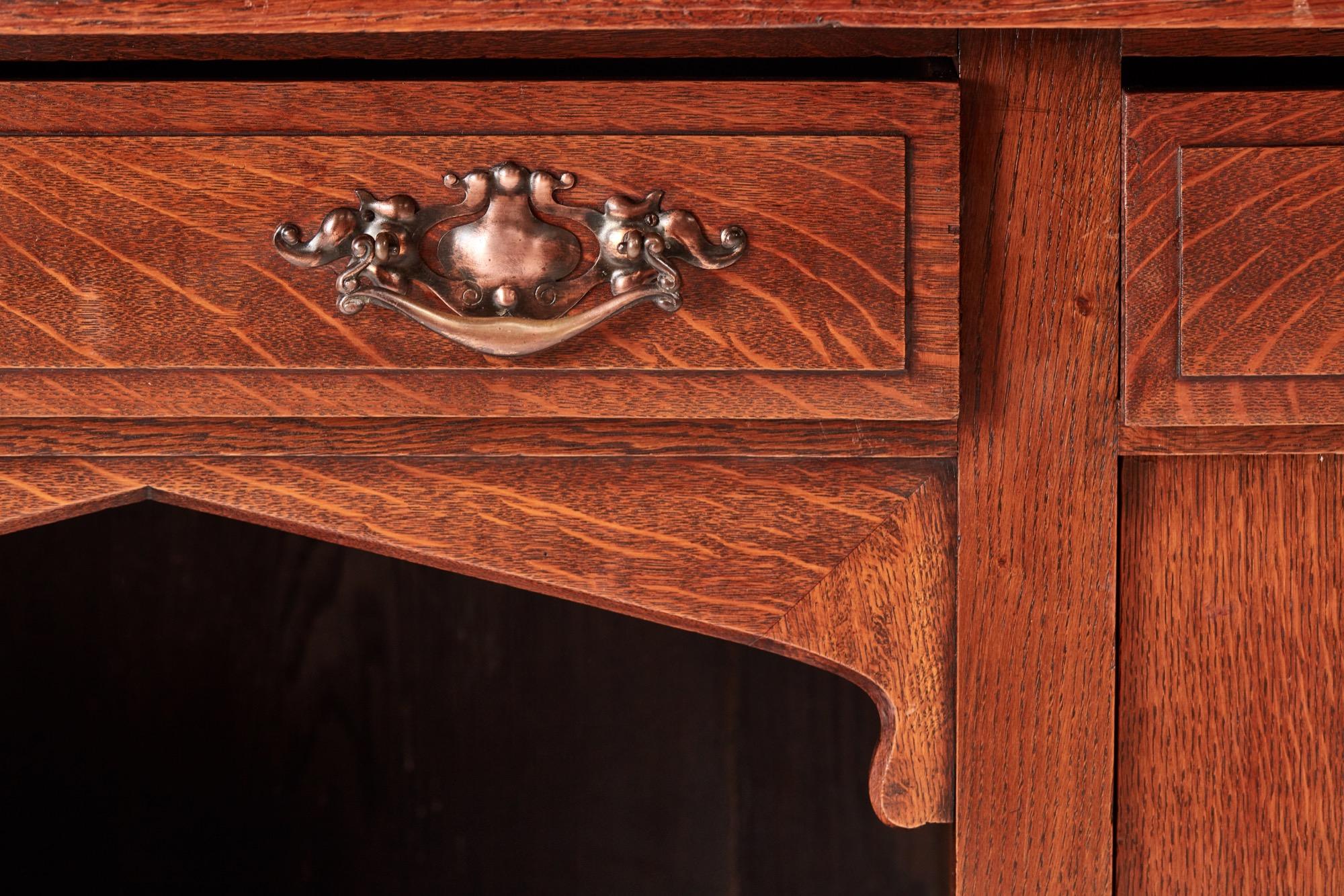 19th Century Outstanding Quality Antique Victorian Oak Arts & Crafts Sideboard For Sale