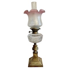 Outstanding quality antique Victorian oil lamp