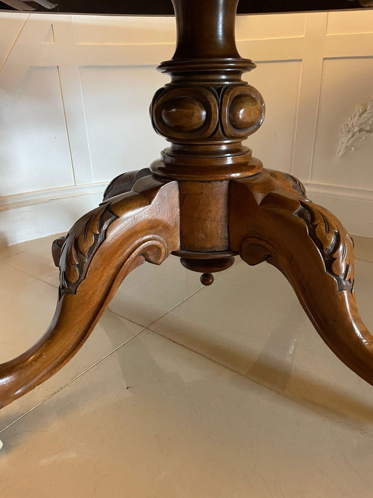 Outstanding Quality Antique Victorian Oval Burr Walnut Dining Table 4
