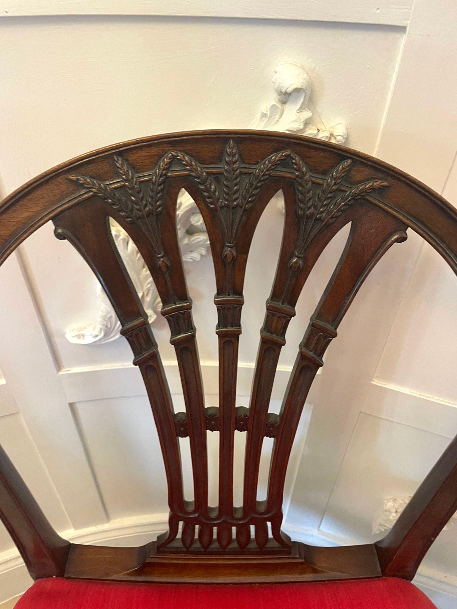 Other Outstanding Quality Antique Victorian Pair of Carved Mahogany Desk Chairs