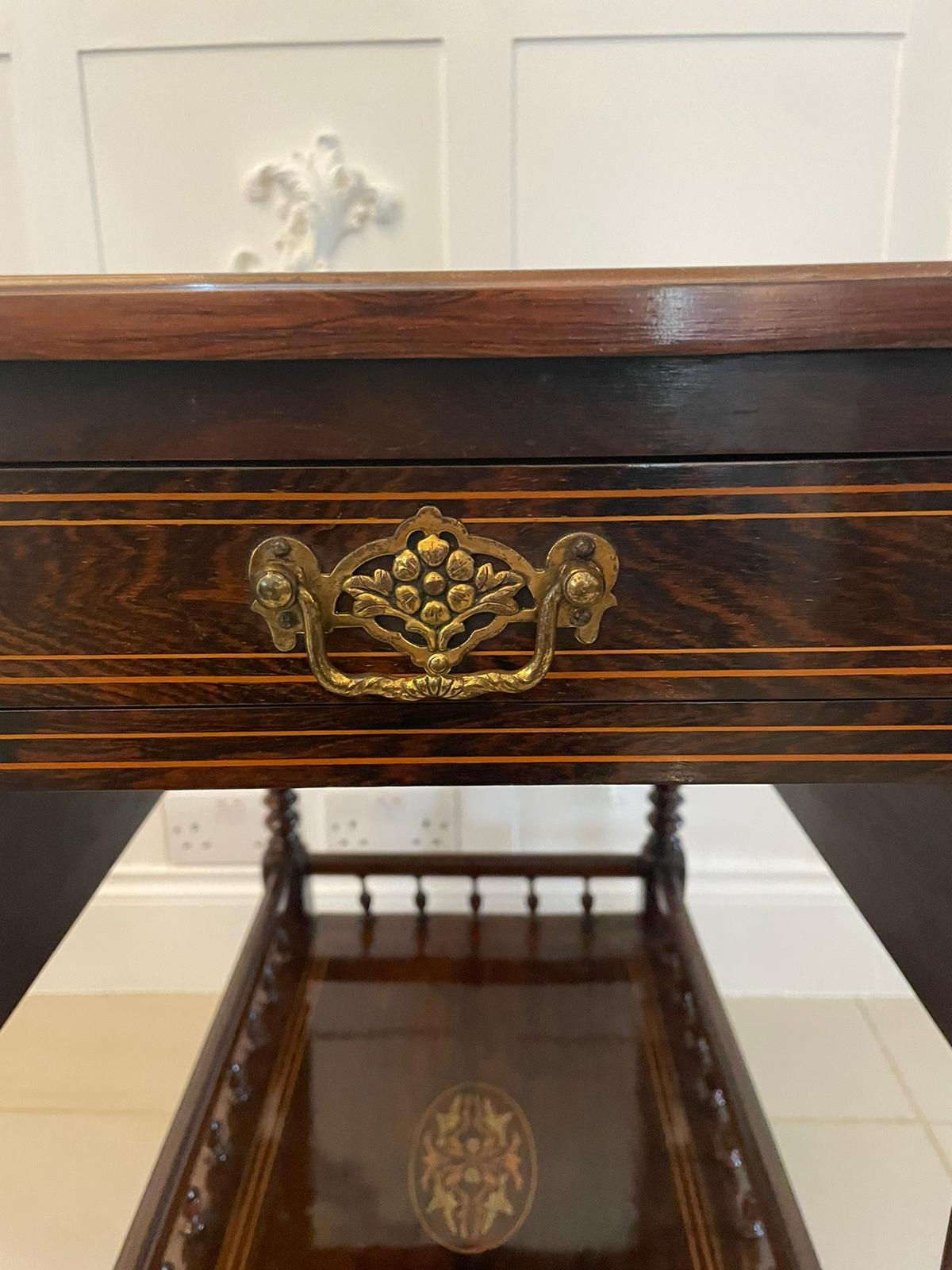 Outstanding Quality Antique Victorian Rosewood Inlaid Centre Table  For Sale 10