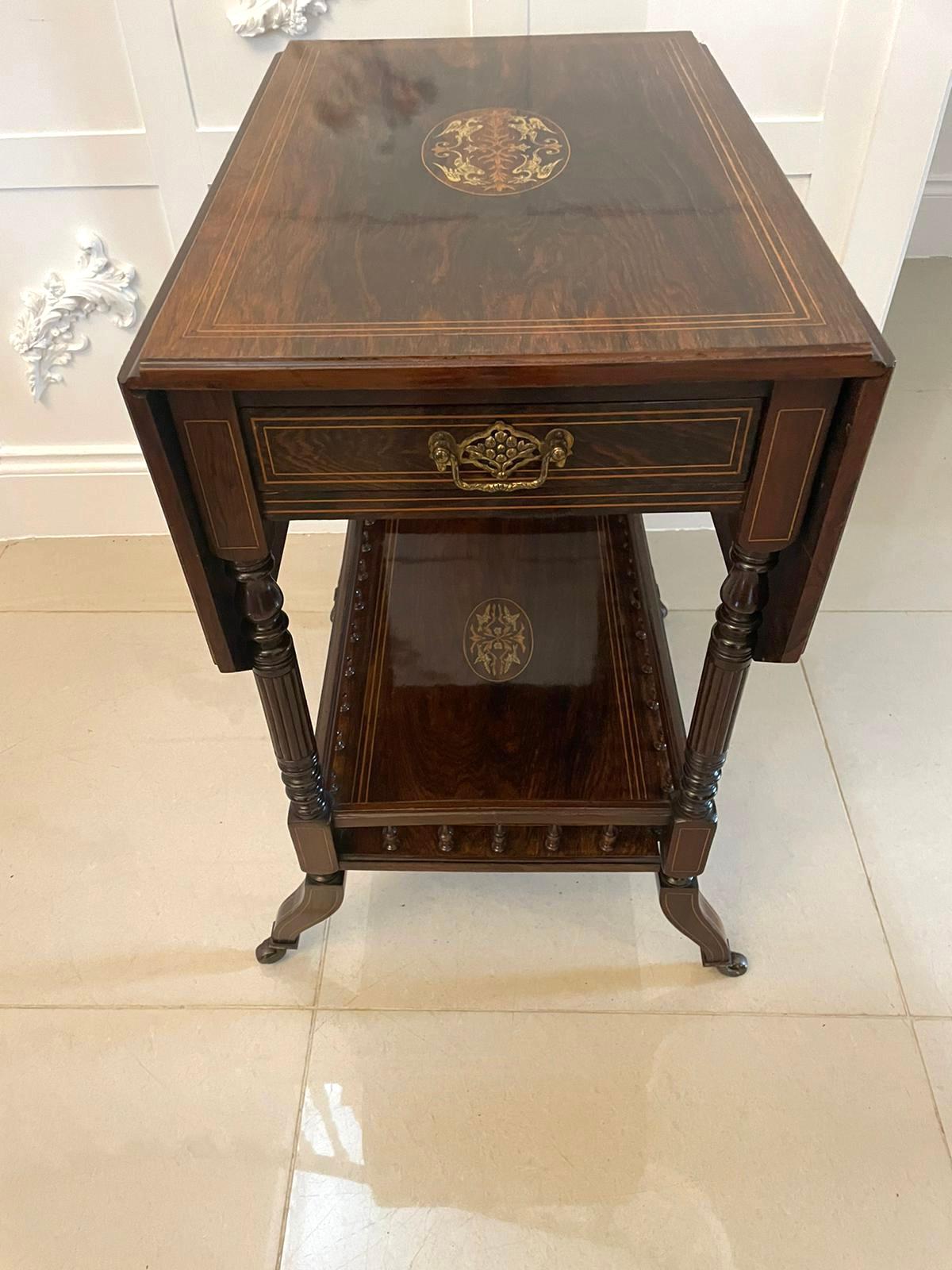 Outstanding Quality Antique Victorian Rosewood Inlaid Centre Table  In Good Condition For Sale In Suffolk, GB