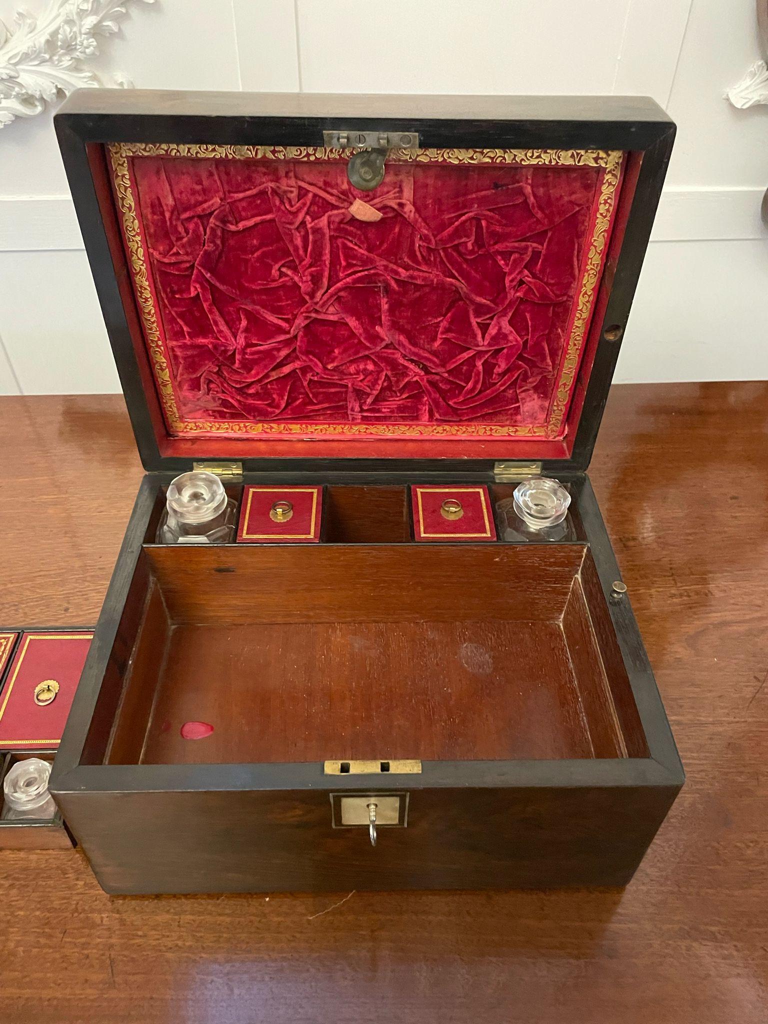 Outstanding Quality Antique Victorian Rosewood Jewellery And Vanity Box For Sale 4