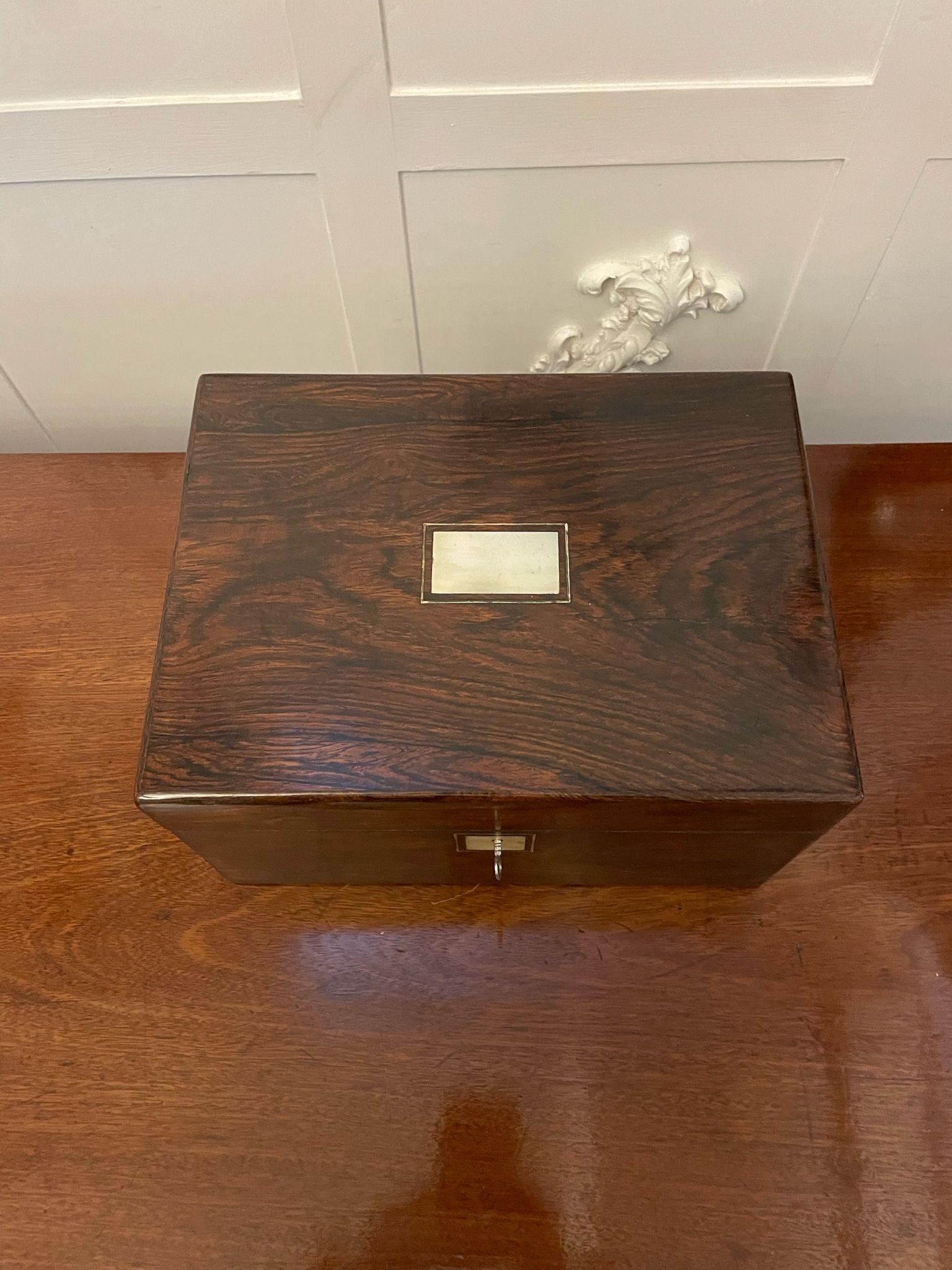 Outstanding Quality Antique Victorian Rosewood Jewellery And Vanity Box For Sale 7